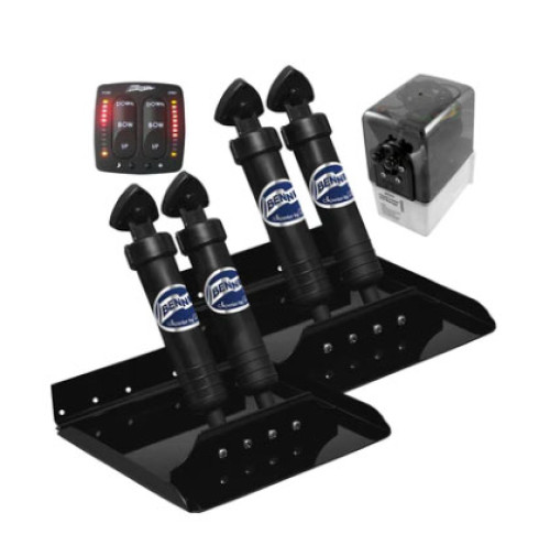 Bennett Marine TrimTab Kit Sport -  ST12EIC - 12 X 12" - 12V - With Dual Actuator - With Euro Rockier - 5006305 - ST12EIC - 5006305 - Bennett Marine